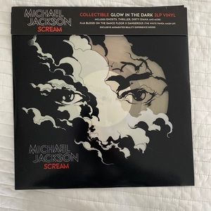 michael jackson ‘scream’ collectible glow in the dark 2 lp vinyl